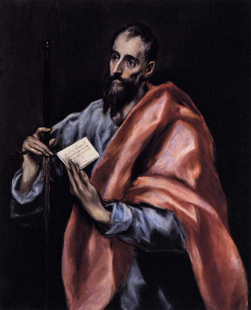 El Greco's painting of Saint Paul with the letter to Titus on his hands